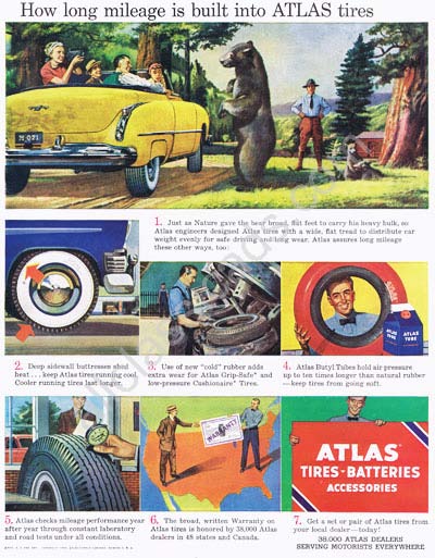 1950 Atlas Tires Ad