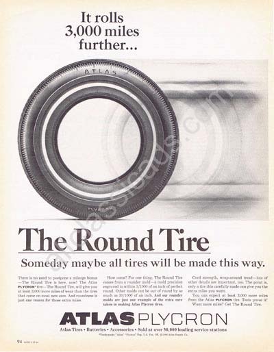 1966 Atlas Tire Plycron Ad
