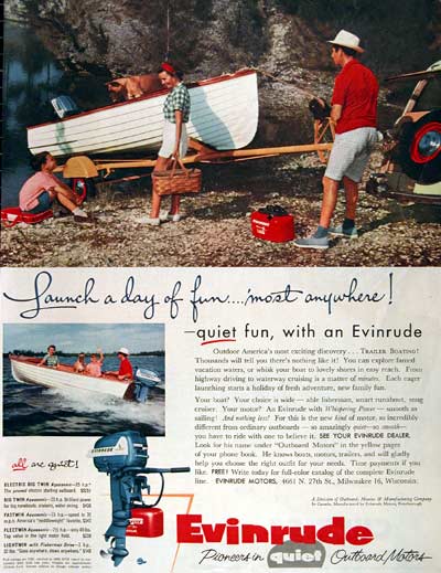 Evinrude Outboard Ad 1955