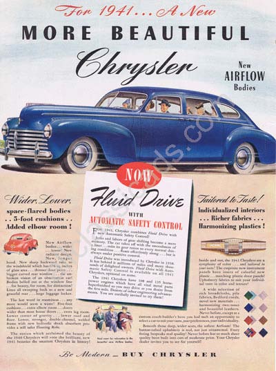 1941 Chrysler Airflow 4 door sedan