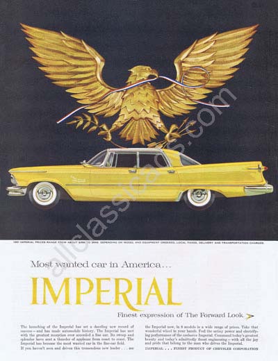 1957 Imperial 4 door sedan hardtop ad