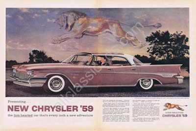 1959 Chrysler New Yorker 4 dr. sedan hardtop ad