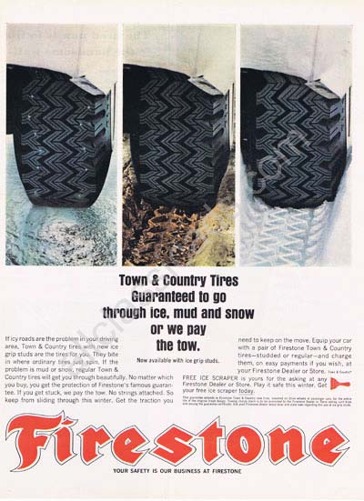 1966 Firestone town and country tire ad