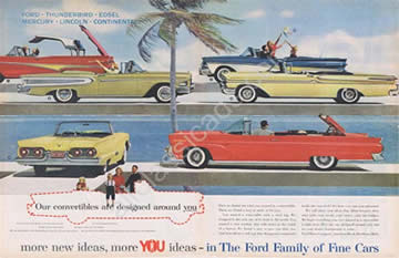 1958 Fairlane Edsel Continental Convertibles