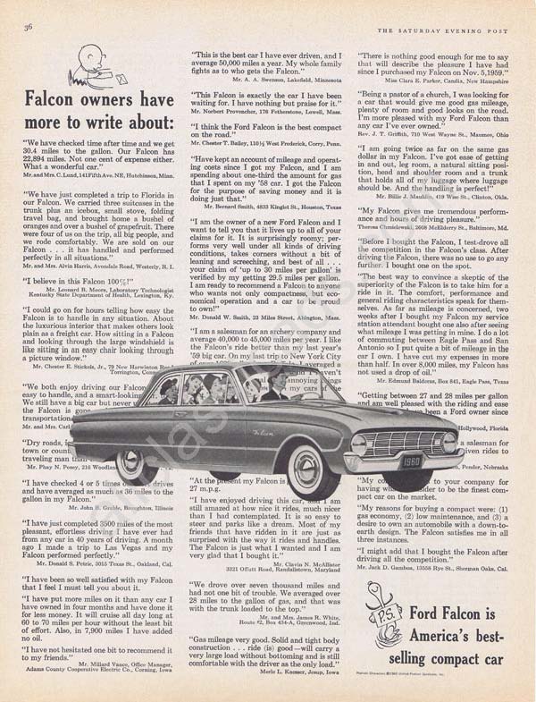 1960 Ford Falcon 2-Door Sedan ad