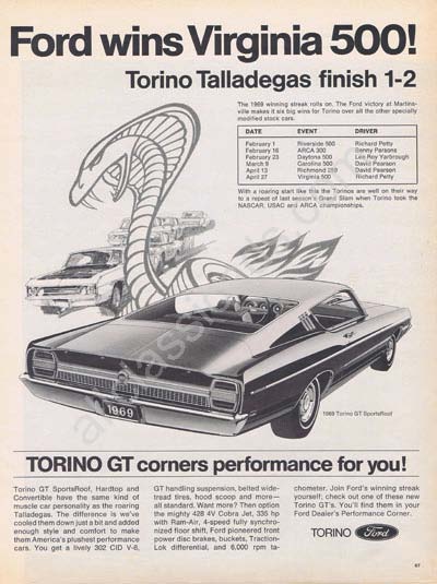 1969 Ford Torino GT ad