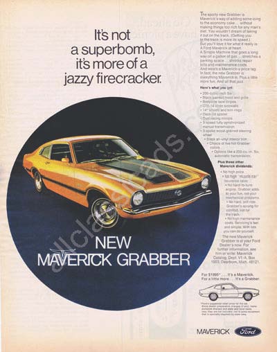 1971 Ford Pinto 2 color ad