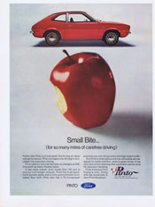 1971 Ford Pinto apple ad