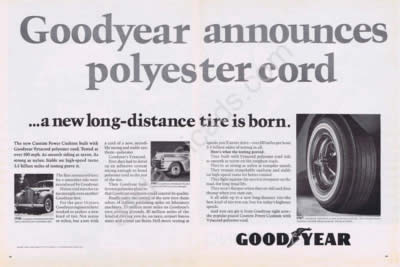 1967 Goodyear polyester cord tires ad