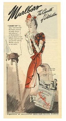 Marlboro Cigarette Ad 1945